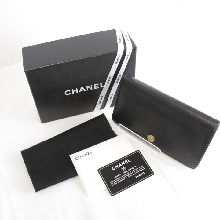 『USED』 
CHANEL シャネル 
 長財布 
レザー ブラック