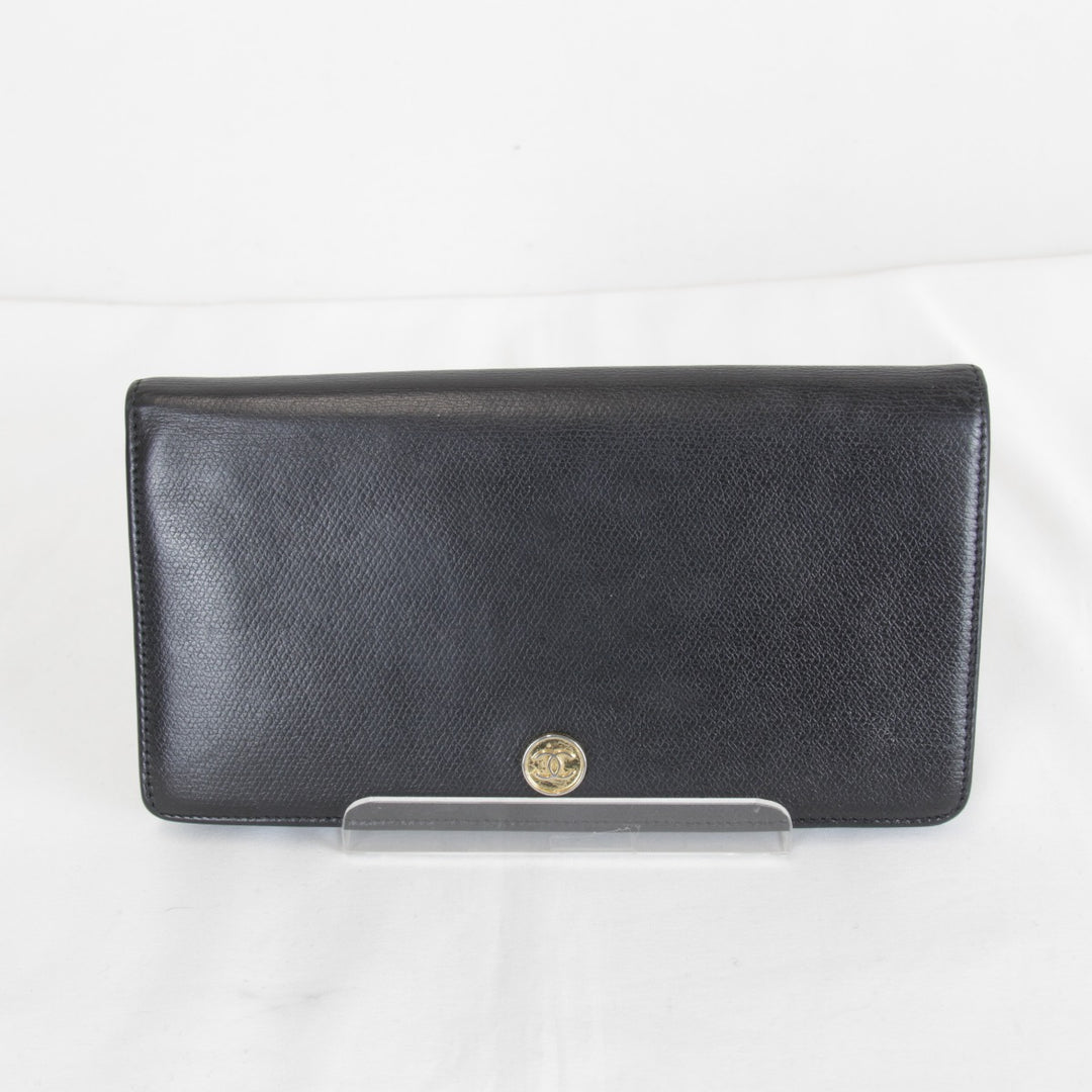 『USED』 
CHANEL シャネル 
 長財布 
レザー ブラック