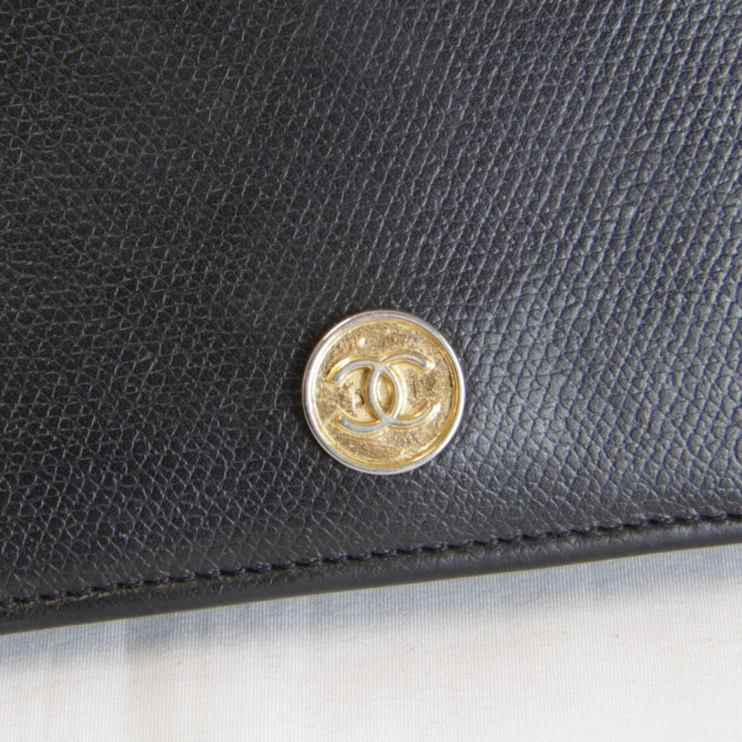 『USED』 
CHANEL シャネル 
 長財布 
レザー ブラック