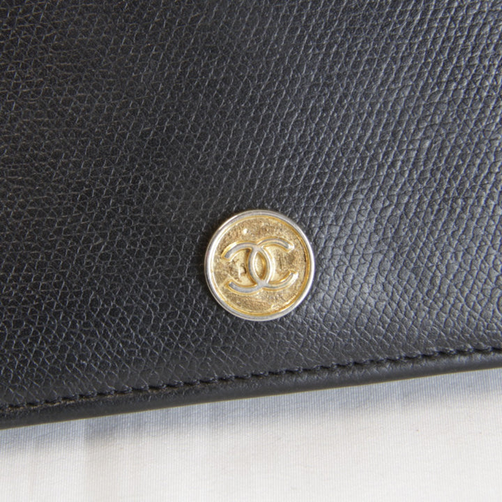 『USED』 
CHANEL シャネル 
 長財布 
レザー ブラック