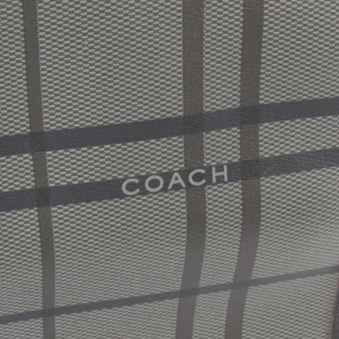 『USED』 
COACH コーチ 
 メッセンジャーバッグ F70750 ショルダーバッグ 
PVC/レザー チェック　グレー