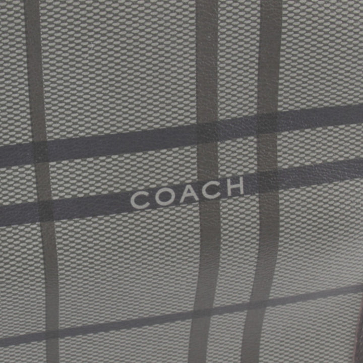 『USED』 
COACH コーチ 
 メッセンジャーバッグ F70750 ショルダーバッグ 
PVC/レザー チェック　グレー