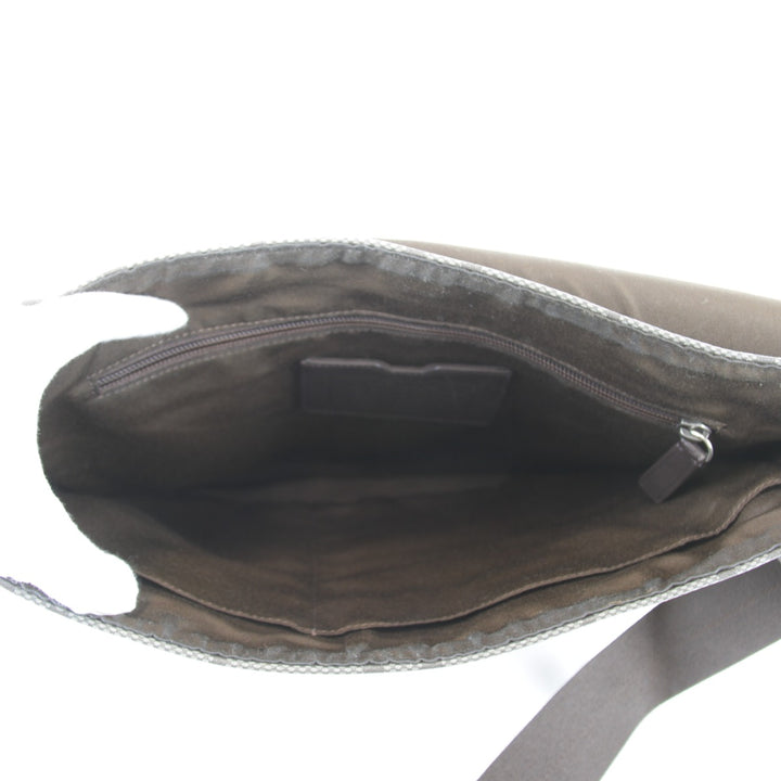 『USED』 
COACH コーチ 
 メッセンジャーバッグ F70750 ショルダーバッグ 
PVC/レザー チェック　グレー