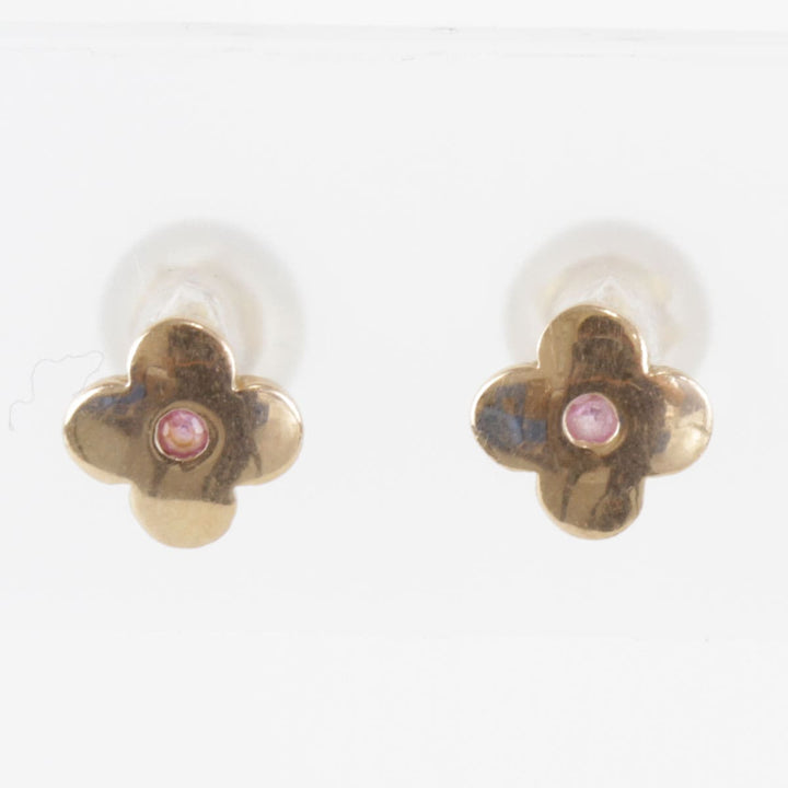 『USED』 K18 
 花モチーフ ピアス
 1.2g