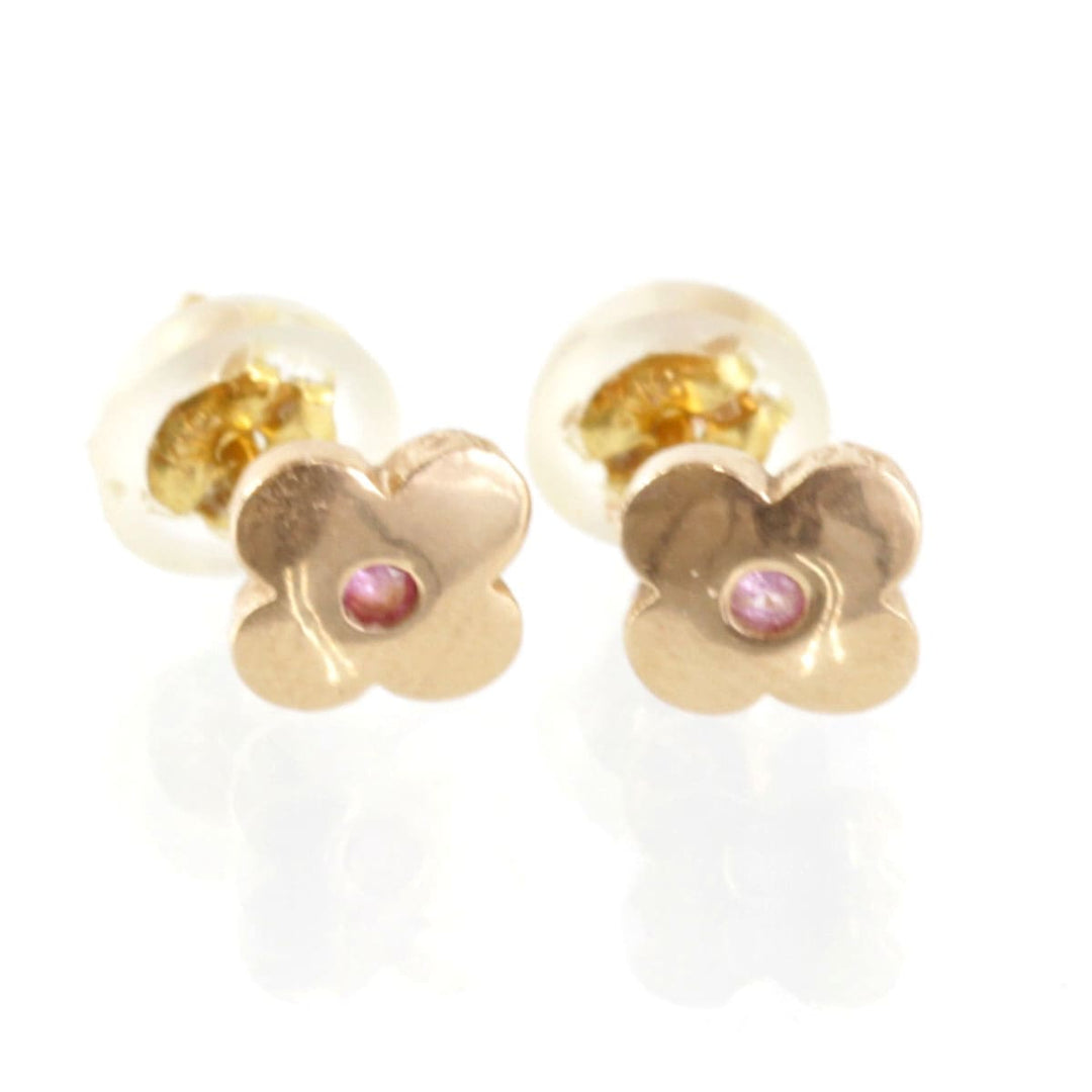『USED』 K18 
 花モチーフ ピアス
 1.2g