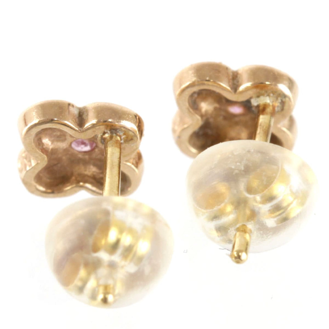 『USED』 K18 
 花モチーフ ピアス
 1.2g
