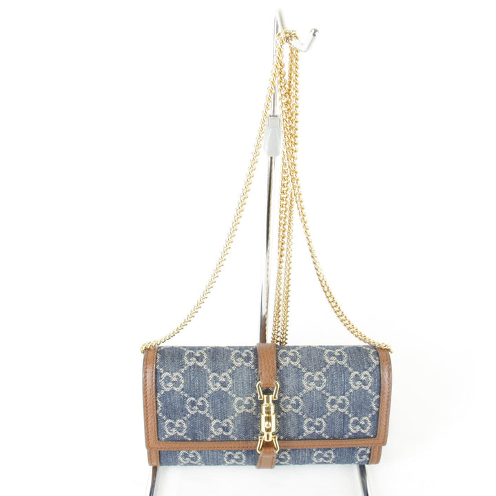 良品『USED』 
GUCCI グッチ 
 ニュージャッキー 1961 652681 長財布 
GGキャンバス ブルー