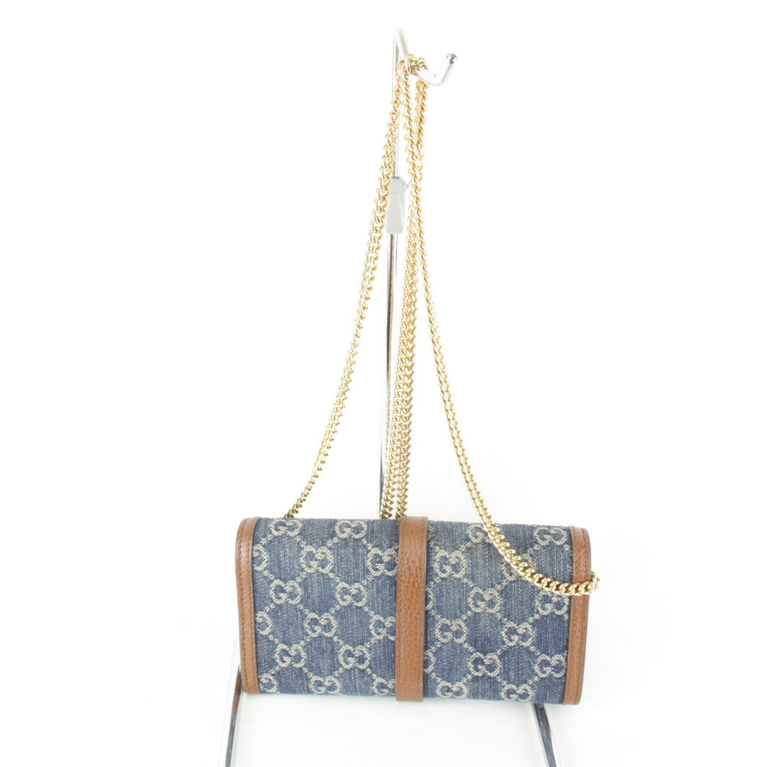 良品『USED』 
GUCCI グッチ 
 ニュージャッキー 1961 652681 長財布 
GGキャンバス ブルー