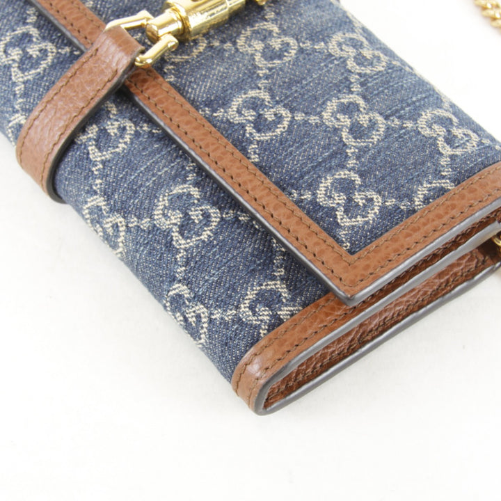 良品『USED』 
GUCCI グッチ 
 ニュージャッキー 1961 652681 長財布 
GGキャンバス ブルー