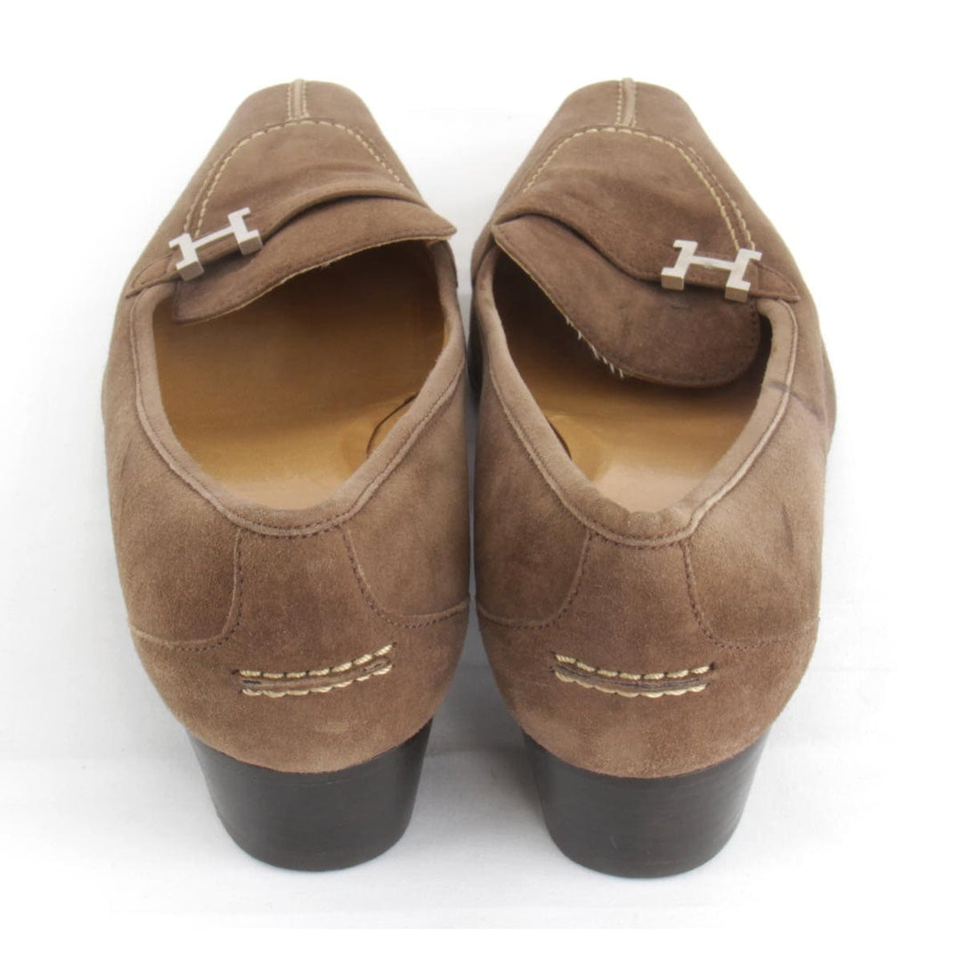 『USED』 
HERMES エルメス 
 パンプス 
スウェード ブラウン