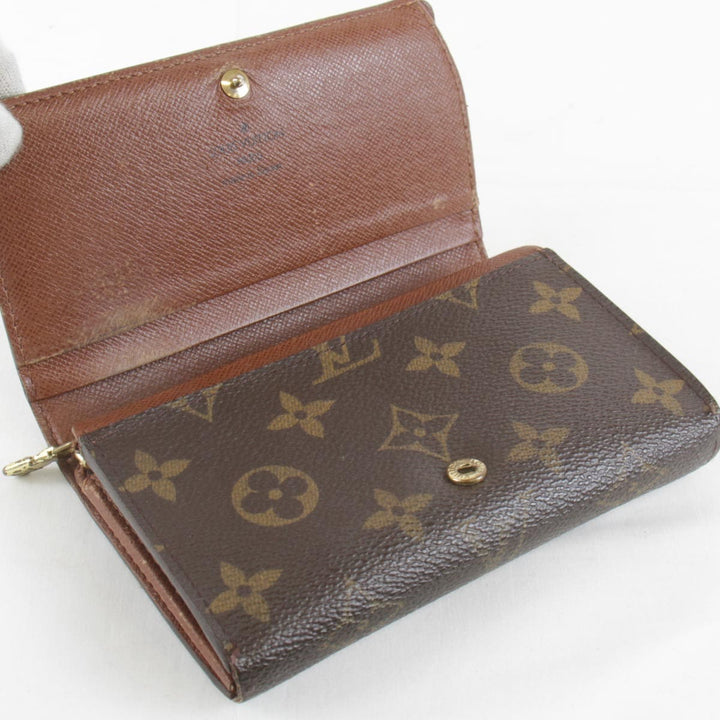 『USED』 
LOUIS VUITTON ルイ・ヴィトン 
 ポルトモネビエ・トレゾール M61730 二つ折り財布 
モノグラムキャンバス モノグラム
