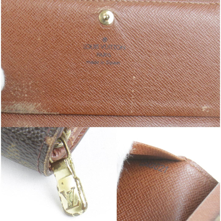 『USED』 
LOUIS VUITTON ルイ・ヴィトン 
 ポルトモネビエ・トレゾール M61730 二つ折り財布 
モノグラムキャンバス モノグラム
