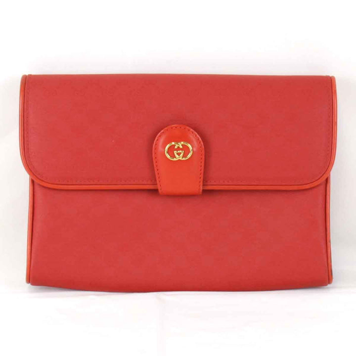 『USED』 
GUCCI グッチ 
 セカンドバッグ 
PVC/レザー  レッド