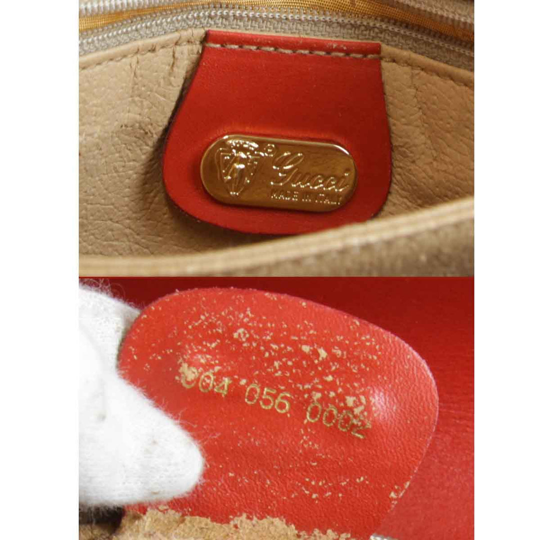 『USED』 
GUCCI グッチ 
 セカンドバッグ 
PVC/レザー  レッド