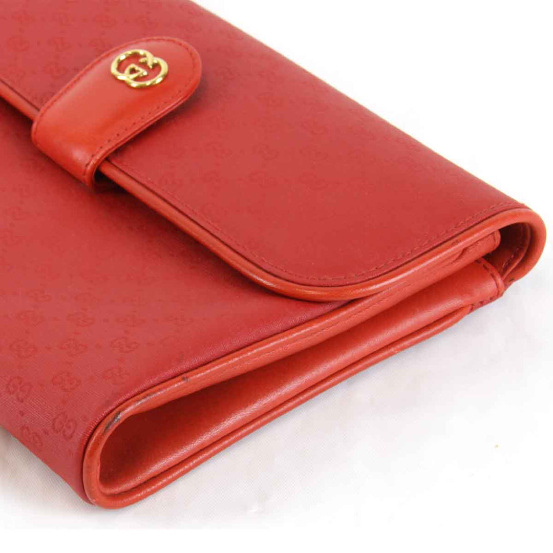 『USED』 
GUCCI グッチ 
 セカンドバッグ 
PVC/レザー  レッド