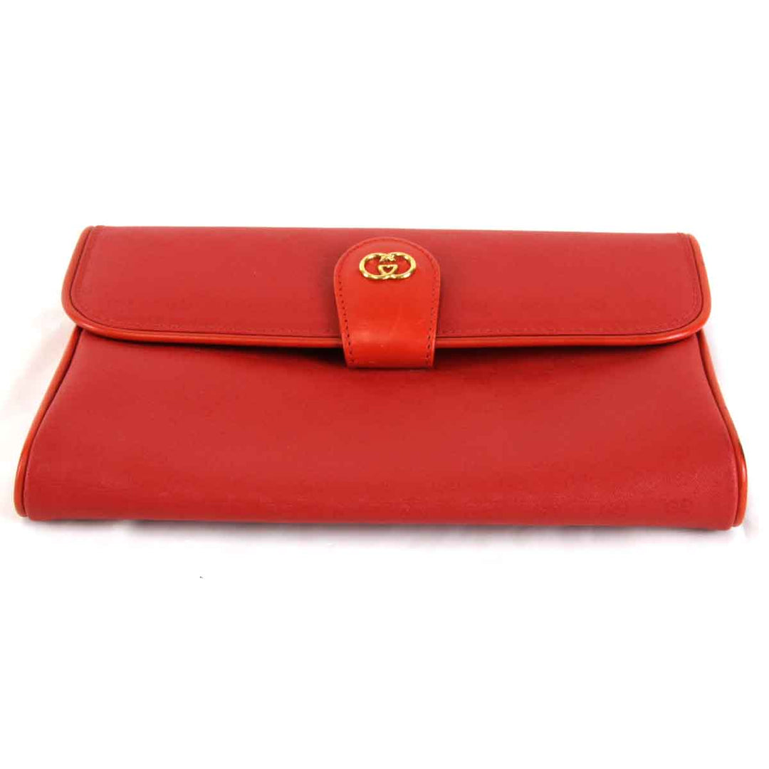 『USED』 
GUCCI グッチ 
 セカンドバッグ 
PVC/レザー  レッド