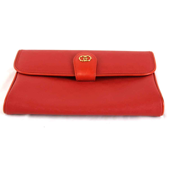 『USED』 
GUCCI グッチ 
 セカンドバッグ 
PVC/レザー  レッド