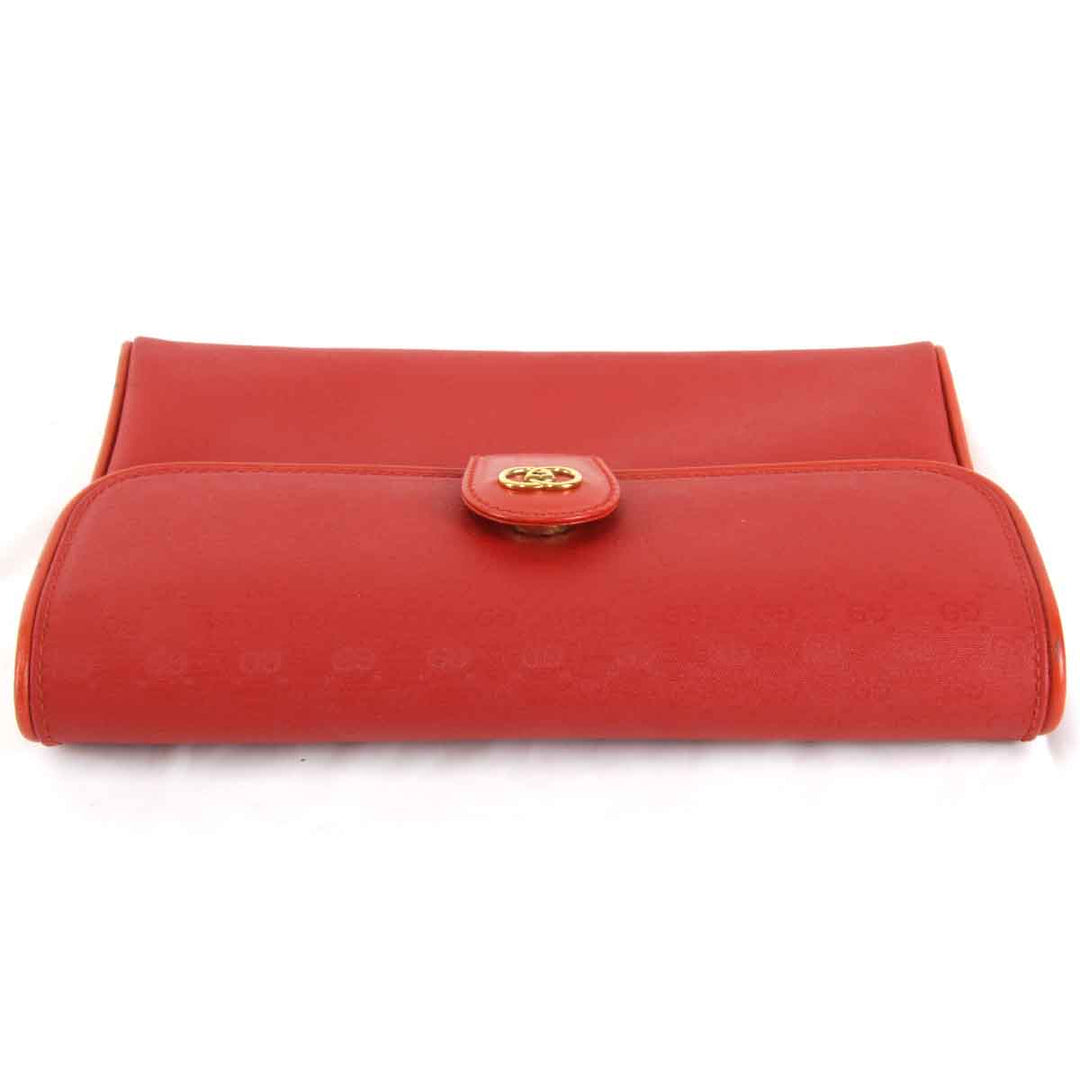 『USED』 
GUCCI グッチ 
 セカンドバッグ 
PVC/レザー  レッド