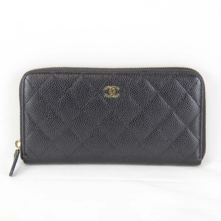 良品『USED』 
CHANEL シャネル 
 長財布 
レザー ブラック