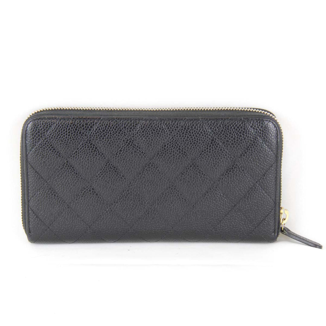 良品『USED』 
CHANEL シャネル 
 長財布 
レザー ブラック