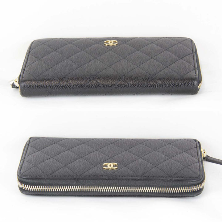 良品『USED』 
CHANEL シャネル 
 長財布 
レザー ブラック