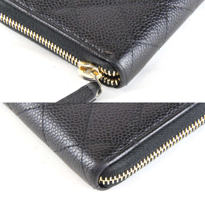 良品『USED』 
CHANEL シャネル 
 長財布 
レザー ブラック
