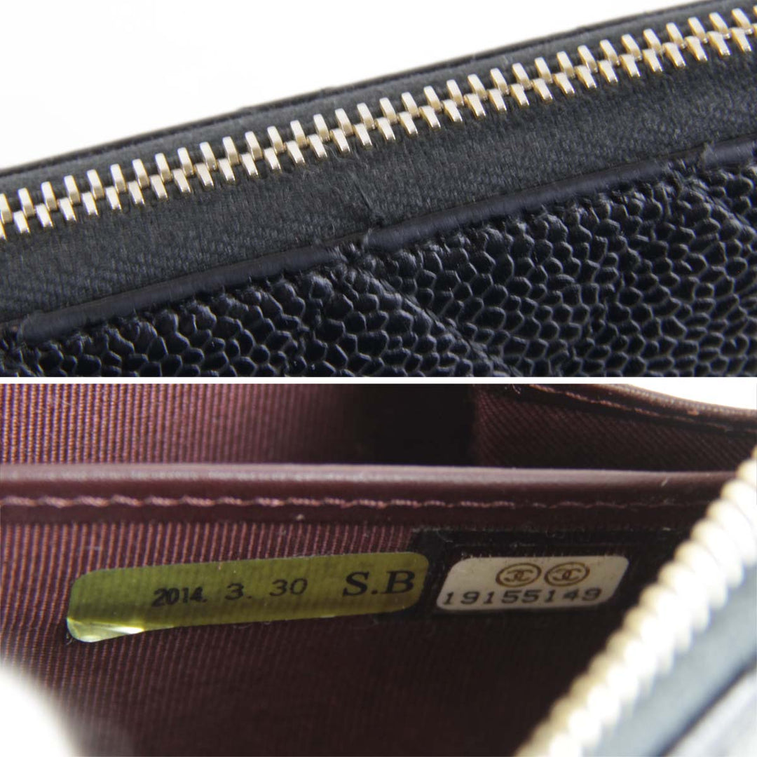 良品『USED』 
CHANEL シャネル 
 長財布 
レザー ブラック