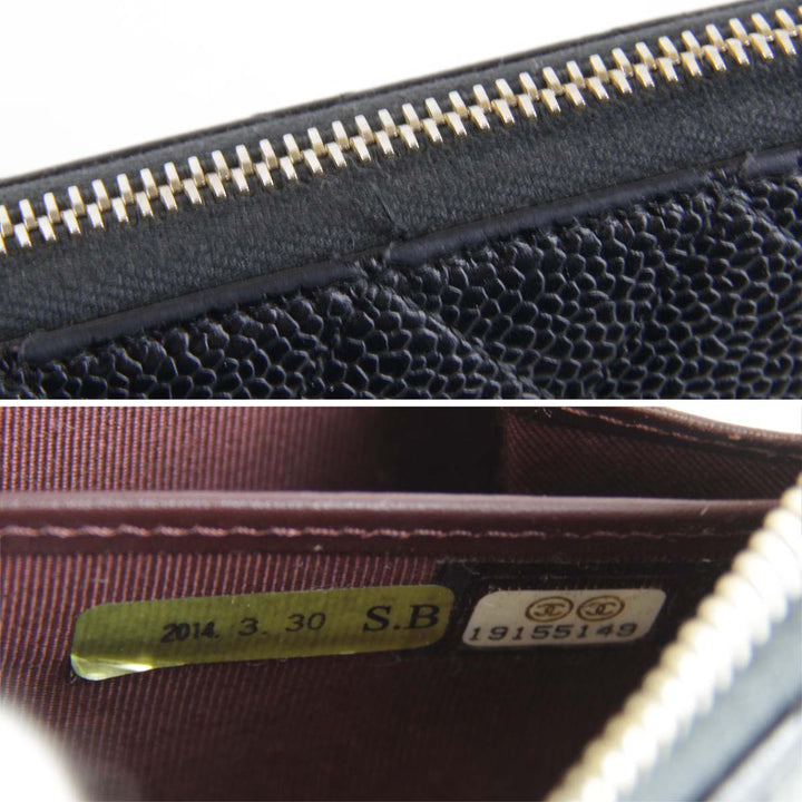 良品『USED』 
CHANEL シャネル 
 長財布 
レザー ブラック