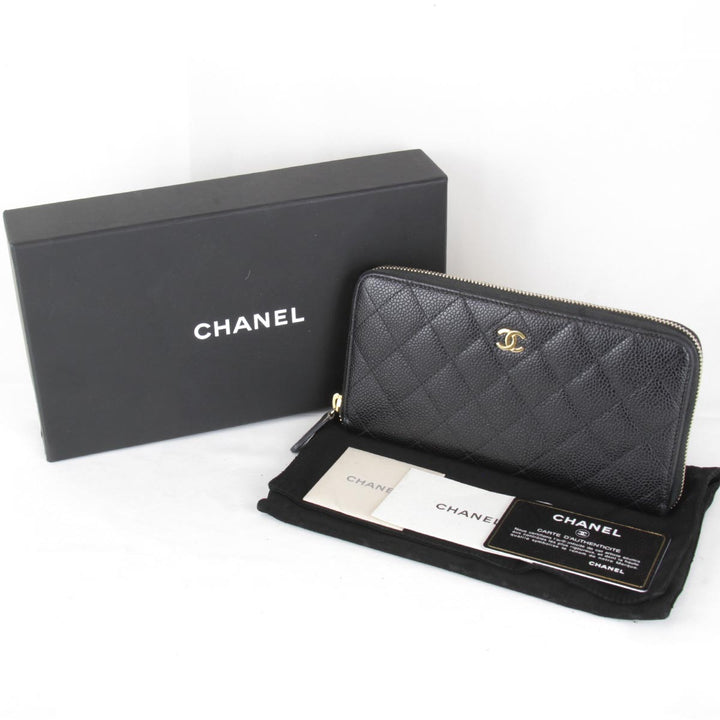 良品『USED』 
CHANEL シャネル 
 長財布 
レザー ブラック