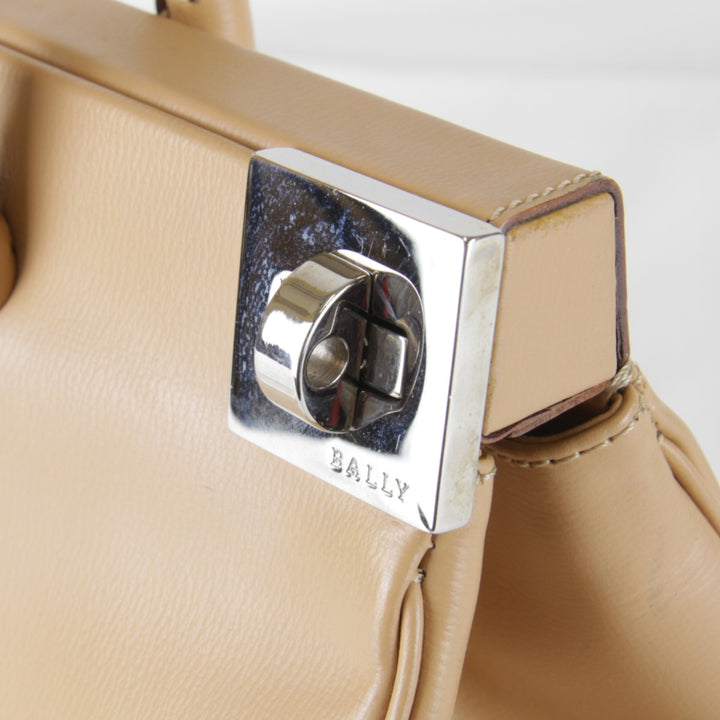 『USED』 
BALLY バリー 
 ハンドバッグ 
レザー ベージュ