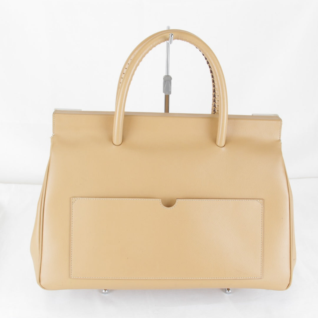 『USED』 
BALLY バリー 
 ハンドバッグ 
レザー ベージュ