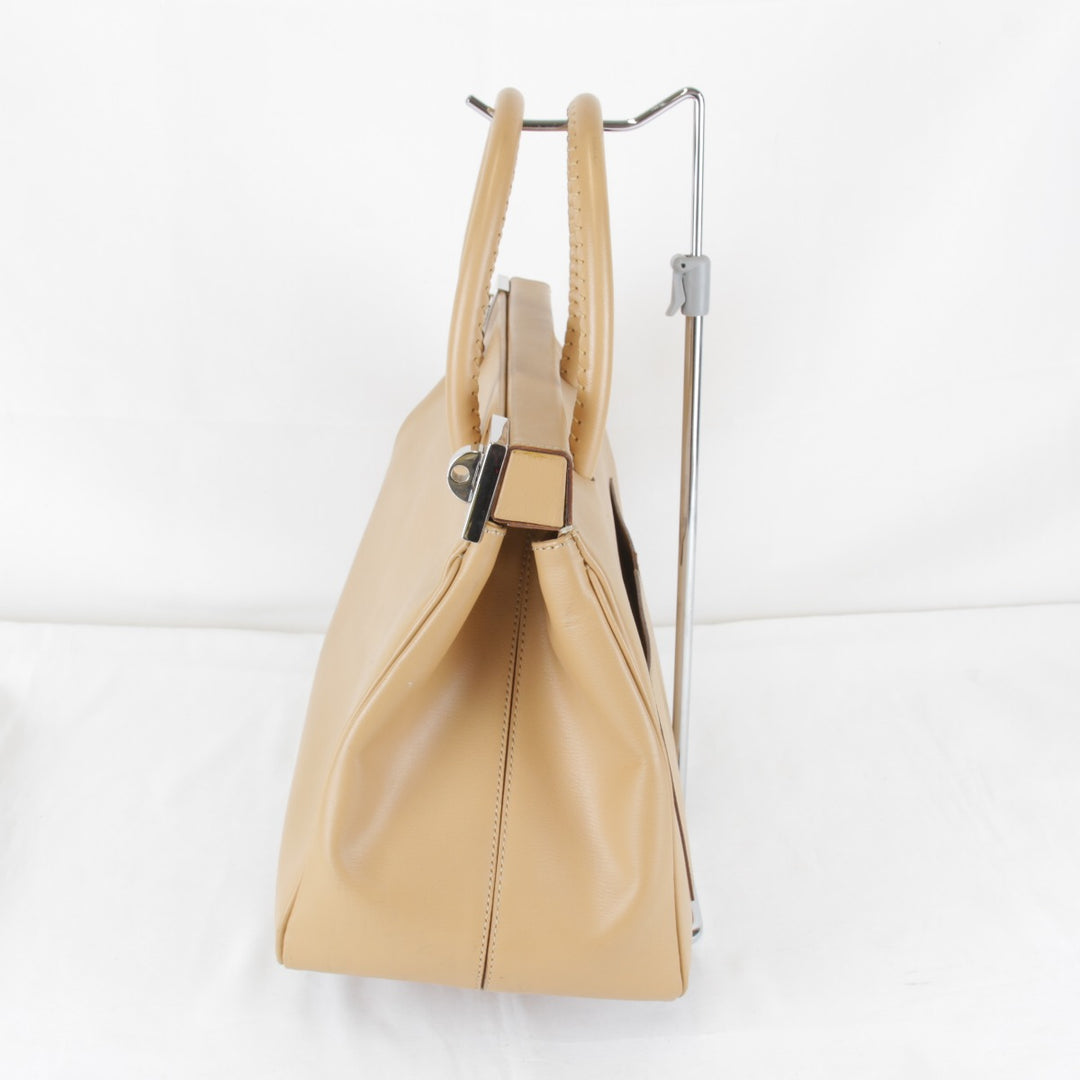 『USED』 
BALLY バリー 
 ハンドバッグ 
レザー ベージュ