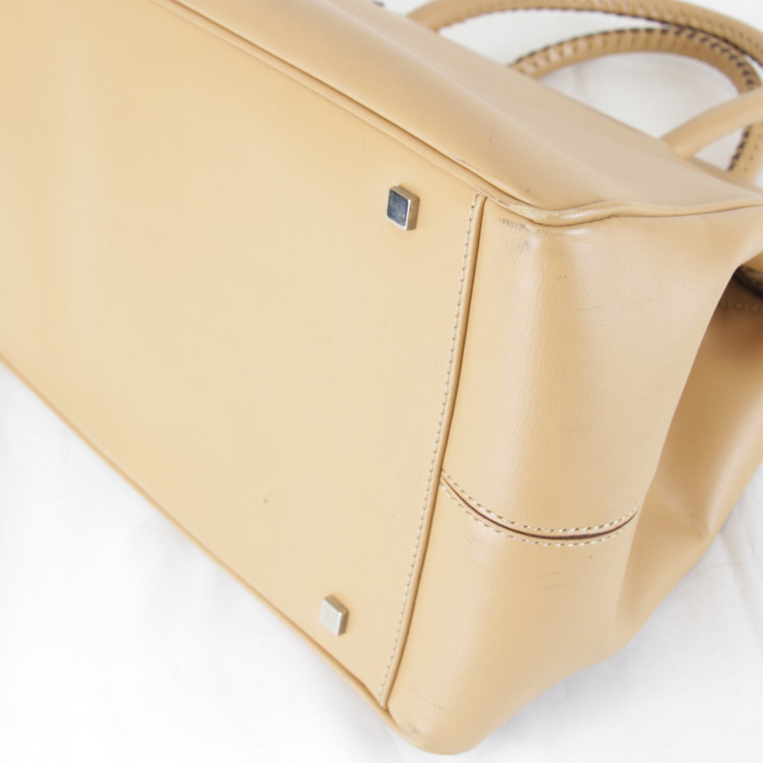 『USED』 
BALLY バリー 
 ハンドバッグ 
レザー ベージュ