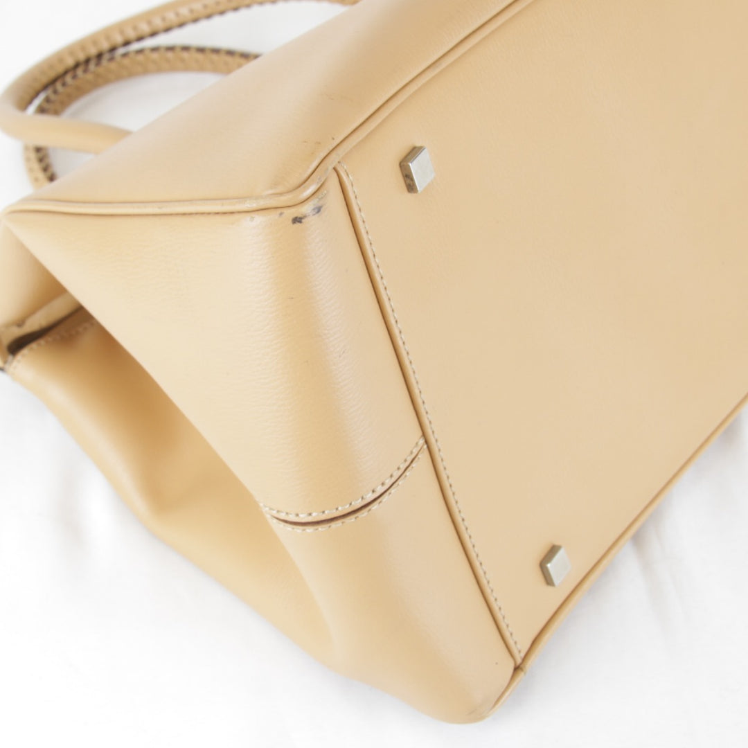 『USED』 
BALLY バリー 
 ハンドバッグ 
レザー ベージュ