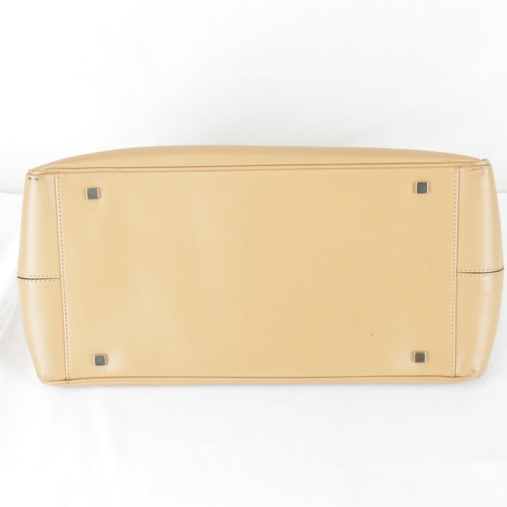 『USED』 
BALLY バリー 
 ハンドバッグ 
レザー ベージュ