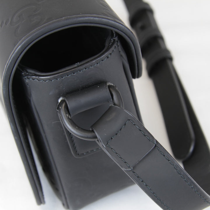 【価格改定】美品『USED』 
GUCCI グッチ 
 スパーミニバッグ 794062・1147 ショルダーバッグ 
ラバー ブラック