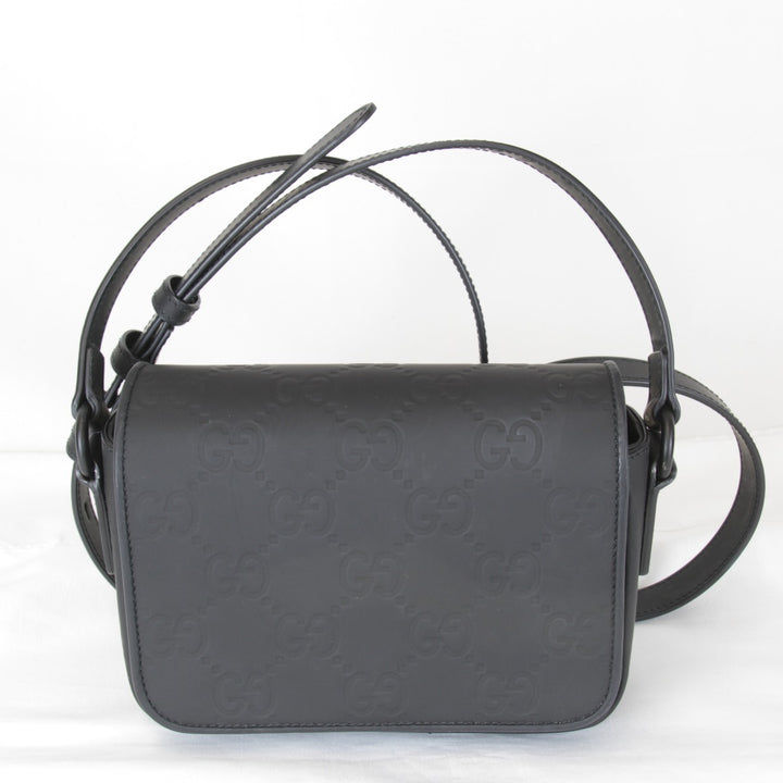 【価格改定】美品『USED』 
GUCCI グッチ 
 スパーミニバッグ 794062・1147 ショルダーバッグ 
ラバー ブラック
