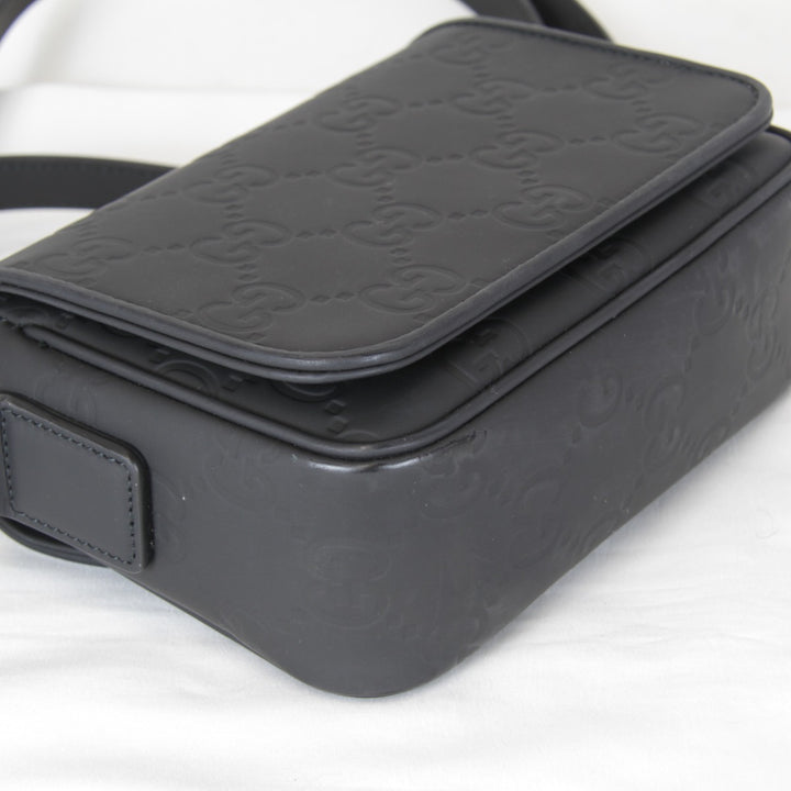 【価格改定】美品『USED』 
GUCCI グッチ 
 スパーミニバッグ 794062・1147 ショルダーバッグ 
ラバー ブラック