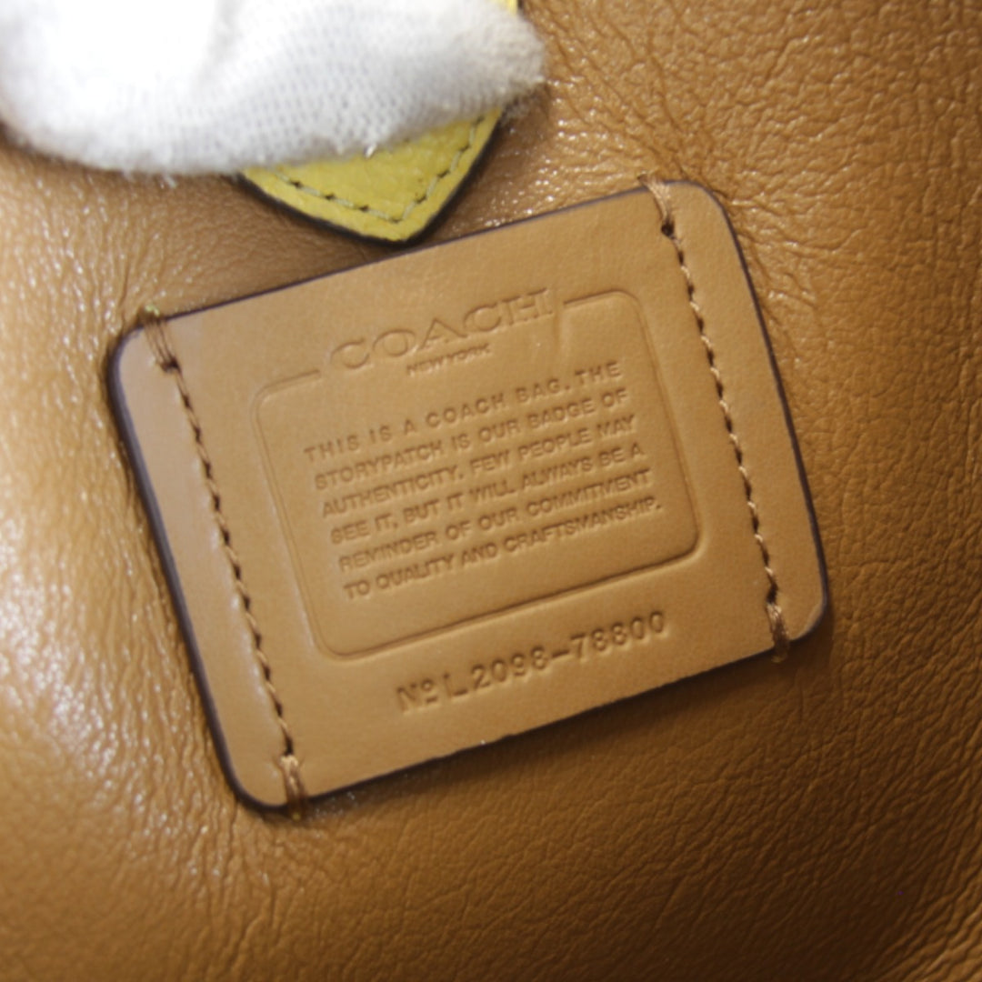 美品『USED』 
COACH コーチ 
 L2098-78800 ハンドバッグ 
レザー イエロー