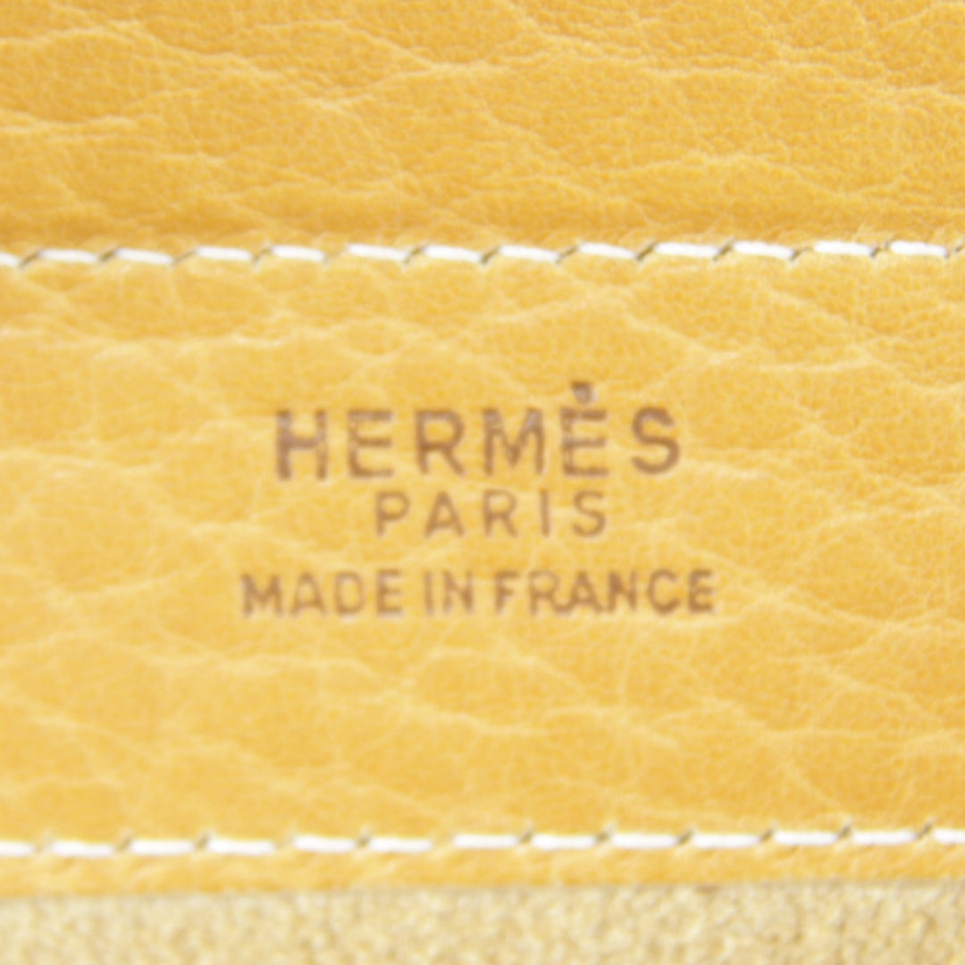 良品『USED』 
HERMES エルメス 
 アリーヌ 〇L刻印 ショルダーバッグ 
レザー オレンジキャメル 薄型 高級 ハイブランド タイムレス