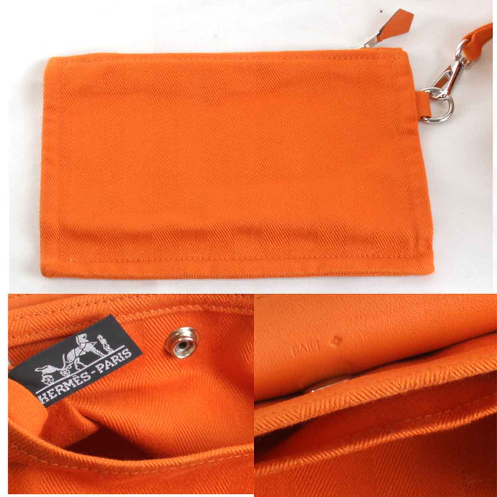 『USED』 
HERMES エルメス 
 ヴァルパライソPM □P刻印 ハンドバッグ 
レザー/キャンバス オレンジ