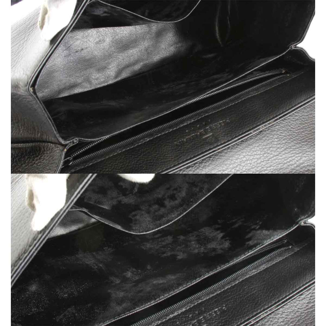 『USED』 
PIERRE BALMAIN ピエール・バルマン 
 2Way ハンドバッグ 
レザー ブラック