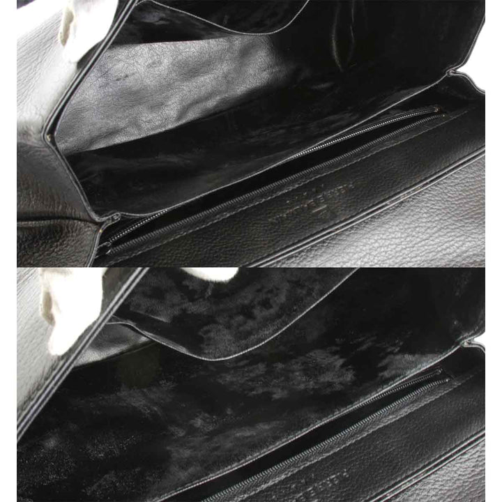 『USED』 
PIERRE BALMAIN ピエール・バルマン 
 2Way ハンドバッグ 
レザー ブラック