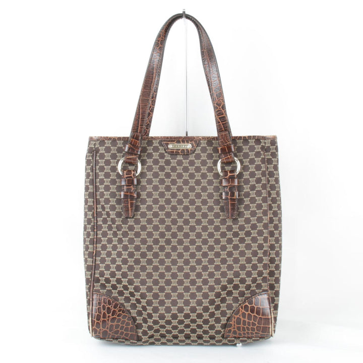 『USED』 
CELINE セリーヌ 
 マカダム柄 ハンドバッグ 
キャンバス ブラウン