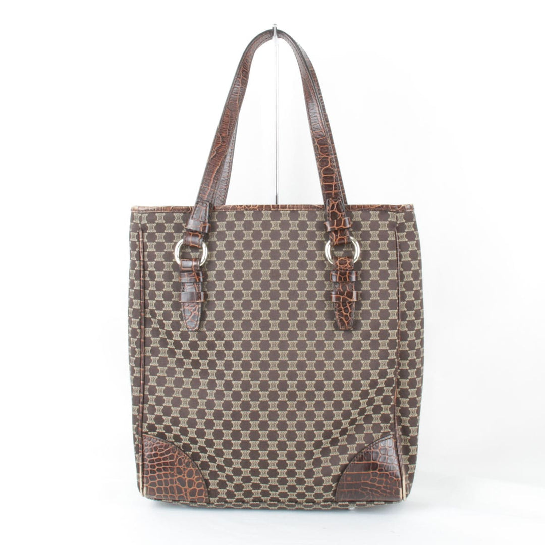 『USED』 
CELINE セリーヌ 
 マカダム柄 ハンドバッグ 
キャンバス ブラウン