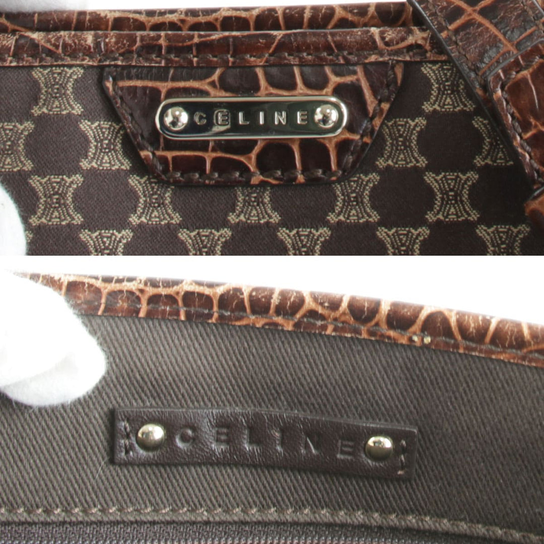 『USED』 
CELINE セリーヌ 
 マカダム柄 ハンドバッグ 
キャンバス ブラウン
