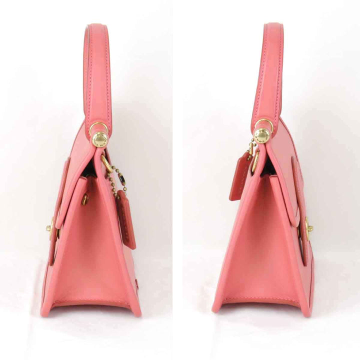 美品『USED』 
COACH コーチ 
 ウィリストップハンドル18 M2081-5789 ショルダーバッグ 
レザー ピンク