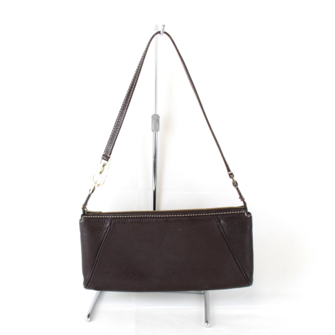 【価格改定】良品『USED』 
Salvatore Ferragamo フェラガモ 
 ショルダーバッグ 
レザー ブラウン