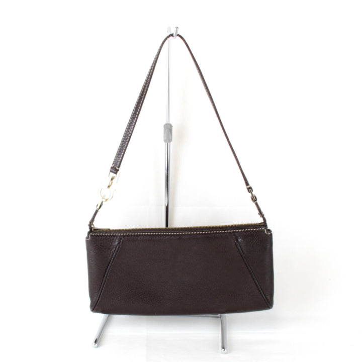 【価格改定】良品『USED』 
Salvatore Ferragamo フェラガモ 
 ショルダーバッグ 
レザー ブラウン