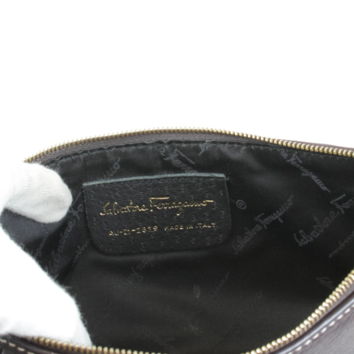【価格改定】良品『USED』 
Salvatore Ferragamo フェラガモ 
 ショルダーバッグ 
レザー ブラウン